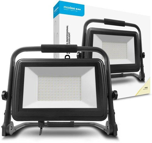 Afbeelding laden in galerijviewer, Enzo modee led bouwlamp 100w op statief 4000k ip65 - 5017593
