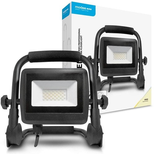 Afbeelding laden in galerijviewer, Enzo modee led bouwlamp 30w op statief 4000k ip65 - 5017591
