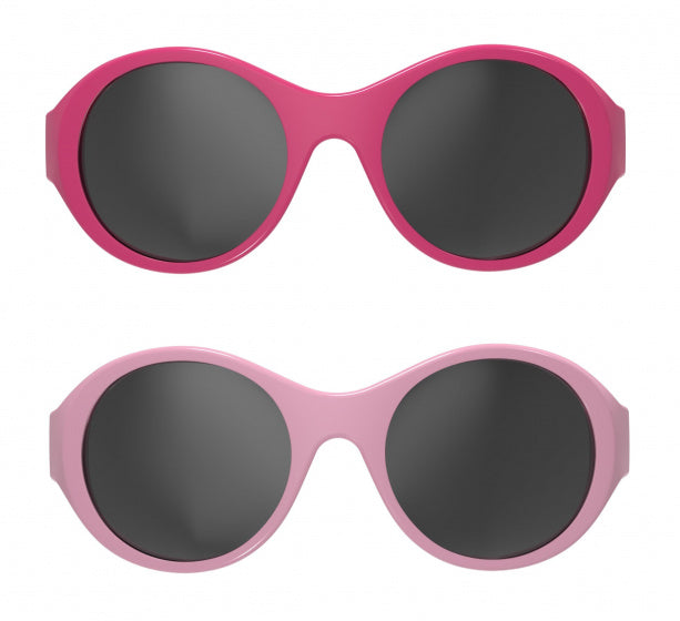Afbeelding laden in galerijviewer, Mokki Click Change kinderzonnebril 0-2 jaar roze 2 stuks

