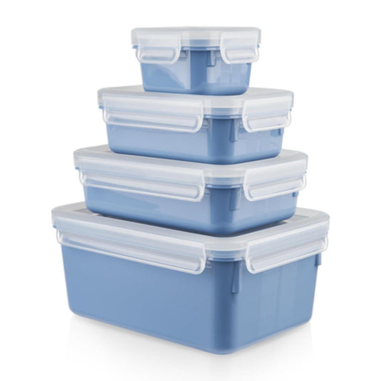 Tefal masterseal colour voorraaddozenset 4-delig blauw (0,2l, 0,55l, 0,8l, 2,2l)