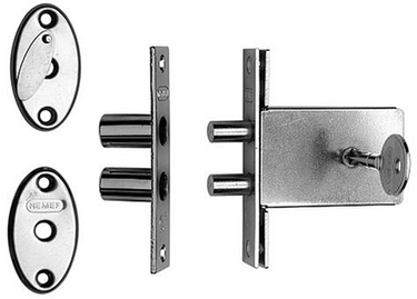 Nemef 1008 veiligheidsbijzetslot | skg* | dm47mm | 22x101mm rechthoekig | set van 3 stuks | gelijksluitend | dr 1+2+3+4 - 9100800453