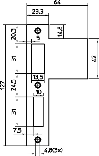 Afbeelding laden in galerijviewer, Nemef yale vp 1276 12 t verlengde sluitplaat - 9127690120
