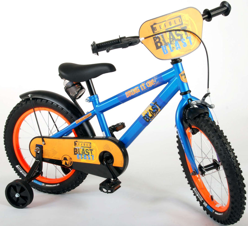 Afbeelding laden in galerijviewer, NERF Kinderfiets - Jongens - 16 inch - Satijn Blauw
