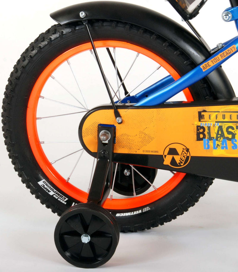 Afbeelding laden in galerijviewer, NERF Kinderfiets - Jongens - 16 inch - Satijn Blauw

