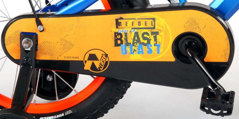 Afbeelding laden in galerijviewer, NERF Kinderfiets - Jongens - 16 inch - Satijn Blauw

