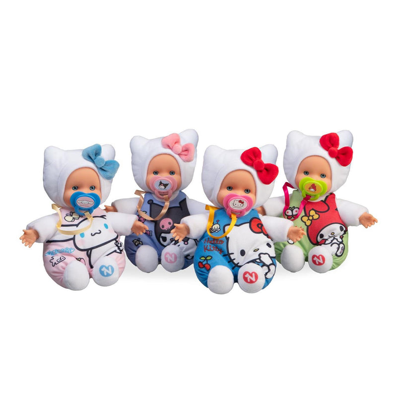 Afbeelding laden in galerijviewer, Nenuco zachte babypop 15cm hello kitty met speen
