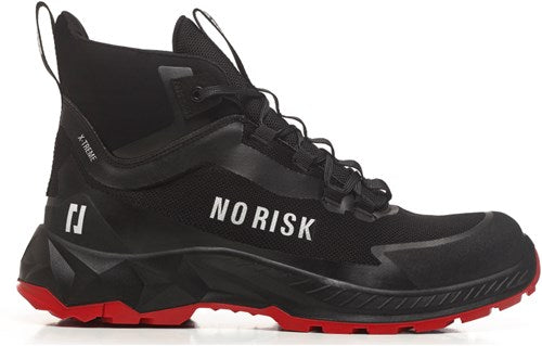 No risk x-treme mid black red 1057.10 s3l | zwart rood | maat 43 - 5607421134434