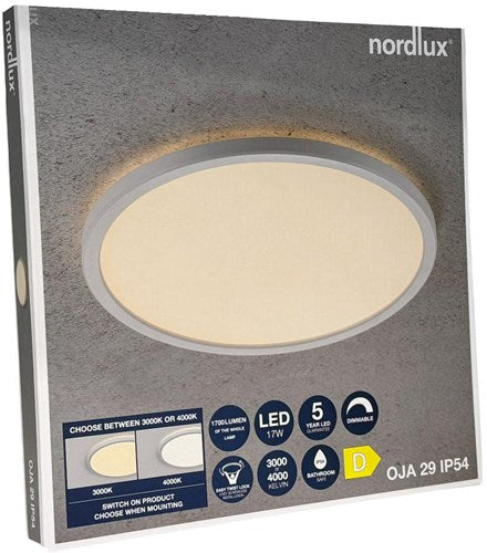 Afbeelding laden in galerijviewer, Enzo nordlux led plafonniere oja 29 wit 17w 3000k 4000k 29cm - 4802324
