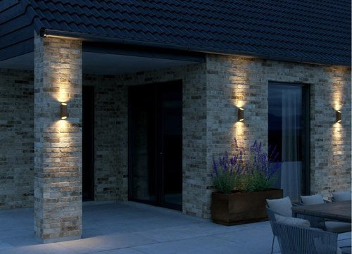 Afbeelding laden in galerijviewer, Enzo nordlux wandlamp nico rond 2x gu10 roest ip54 - 4800916
