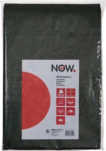 Now afdekzeil | breedte 6.000 x lengte 10.000 mm | olijfgroen gewicht 100 g m² | met aluminium ogen | 1 stuk - 2000227107 2000227107