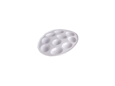 Imperial kitchen eierschaal wit aardewerk voor 10 eieren 27x20cm