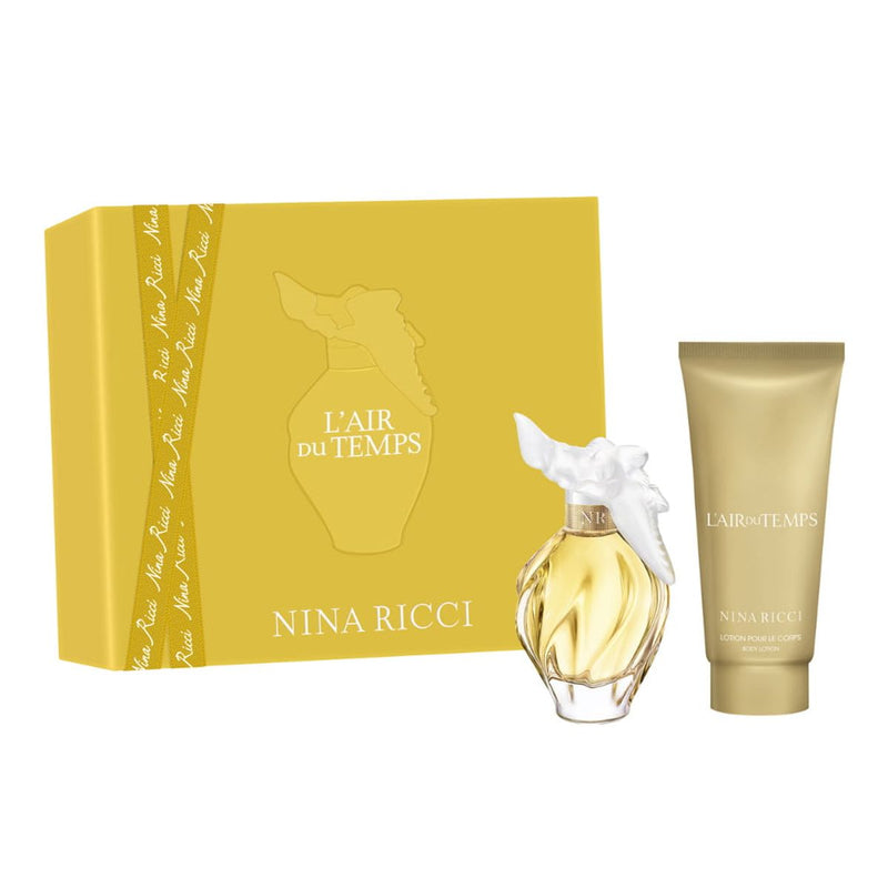 Afbeelding laden in galerijviewer, Nina ricci l'air du temps geschenkset eau de toilette 50ml + bodylotion 75ml dames
