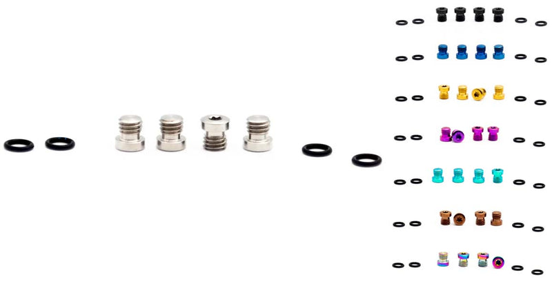 Afbeelding laden in galerijviewer, Oak components titanium screws set for sram bleedport dot (4 pieces)

