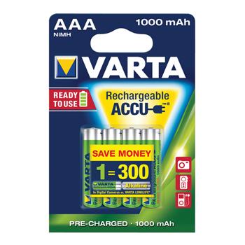 Afbeelding laden in galerijviewer, Varta hr03 nimh aaa oplaadbare batterij (4 stuks)
