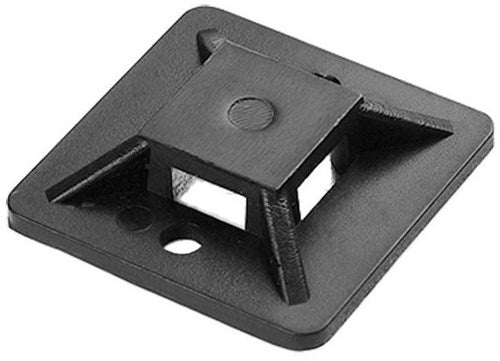 Enzo orno plakzadel voor kabelbundelband 30x30mm zwart zak(50) - 4113486
