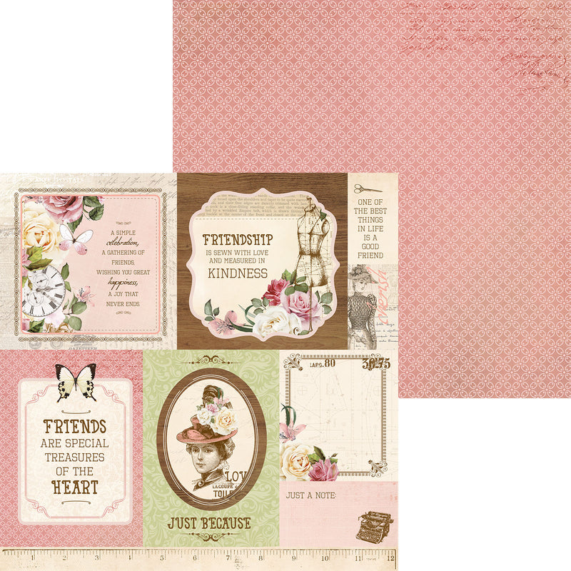 Afbeelding laden in galerijviewer, Kaisercraft • mademoiselle double-sided 30,5x30,5cm couture
