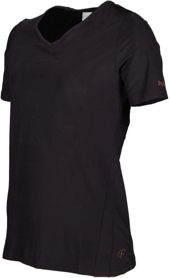 Papillon fitness shirt s sl v-neck dames zwart maat s