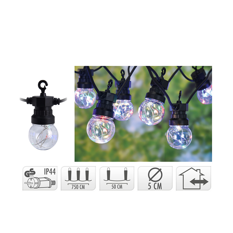 Afbeelding laden in galerijviewer, Ty par lights ledverlichting 50 leds multi colour 750cm

