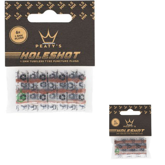 Peaty's holeshot tubeless puncture plugger refill pack tire patches - 6 pcs.