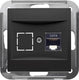 Enzo peha badora mat zwart inbouw unit utp cat6 rj45 enkel - 4603600