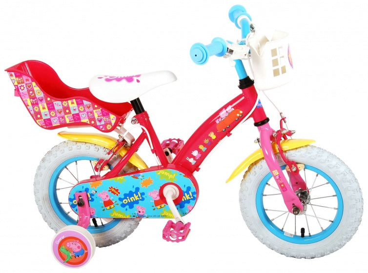 Afbeelding laden in galerijviewer, Peppa Pig Kinderfiets - Meisjes - 12 inch - Roze - Twee handremmen
