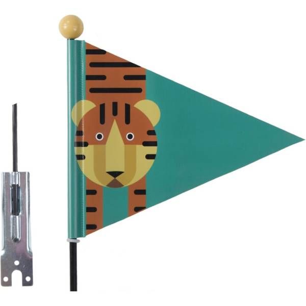 Afbeelding laden in galerijviewer, Beveiligingsvlag Pexkids Tiger Green met tijgerprint
