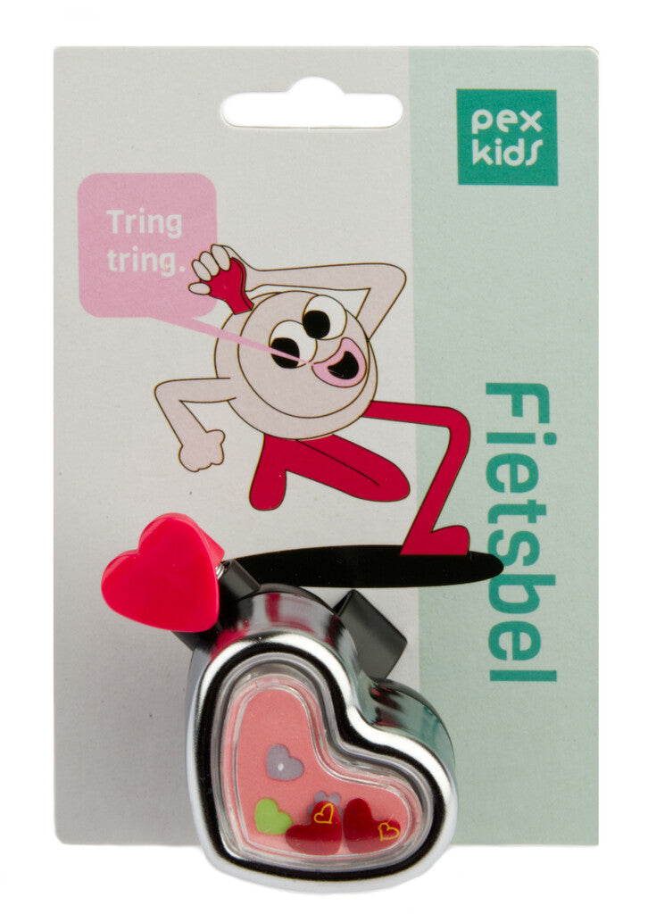 Afbeelding laden in galerijviewer, PexKids fietsbel Hartje chroom-roze

