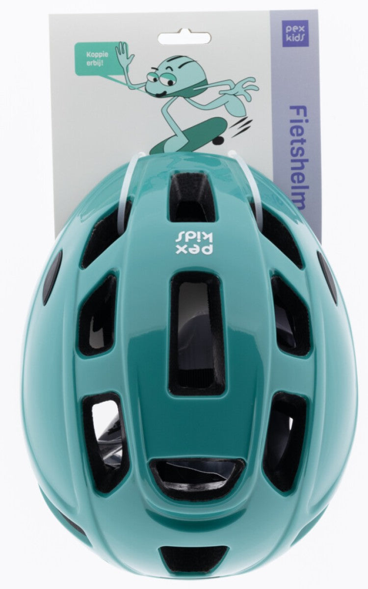 Afbeelding laden in galerijviewer, Pexkids kinderhelm in-mold 48-52cm turquoise

