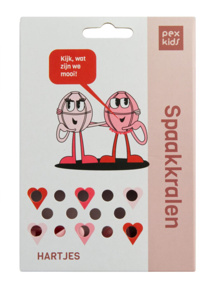Afbeelding laden in galerijviewer, Bicycle sprak kralen Pexkid's Hearts 4-Colored (20 stuks op kaart)
