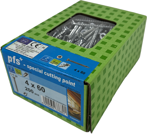 Afbeelding laden in galerijviewer, Pgb-europe pfs+ | spaanplaatschroef pfs+ vzk-t ø 4,0x60 zn - 200 stuks - pfwvtv001004000603
