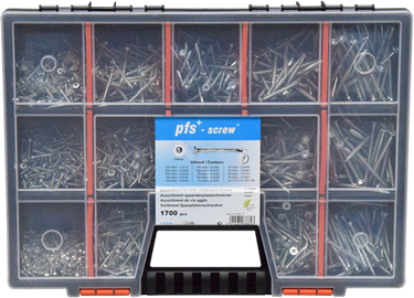 Pgb-europe pgb-fasteners | assortimentsdoos met schroeven 1700 dlg pwvtv - ass014001170002
