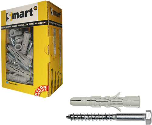 Pgb-europe smart | plug nylon + schroef zsk ø 8x80 nzn | 25 st sm0lpzn011008080e