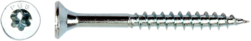 Pgb-europe pgb-fasteners spaanplaatschroef vzk-t deeldraad snijpunt verzonken kop ø6,0x140 zn tx30 | 100 st | pgwvtg001006001402
