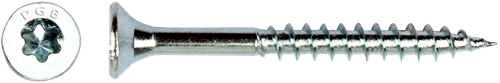 Pgb-europe pgb-fasteners spaanplaatschroef vzk-t deeldraad snijpunt verzonken kop ø6,0x80 zn tx30 | 200 st | pgwvtg001006000802