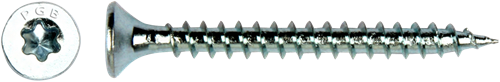 Pgb-europe pgb-fasteners universele spaanplaatschroef vk-t voldraad verzonken kop ø4,0x60 zn tx20 | 200 st | pgwvtv001004000603