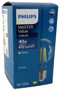 Afbeelding laden in galerijviewer, Philips led gls e27 3,4-40w 2700k filament helder dimbaar - led3774

