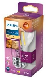 Afbeelding laden in galerijviewer, Philips led lamp transparant - 40 w - e27 - dimbaar warmwit licht
