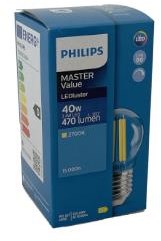 Afbeelding laden in galerijviewer, Philips led kogel e27 3,4-40w 2700k filament helder dimbaar - led3746
