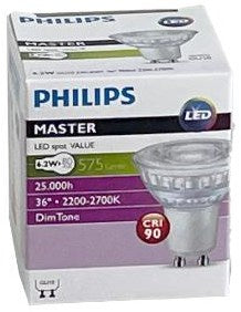 Philips led spot gu10 6,2-80w dimtone - led3451