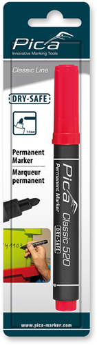 Pica 520 40 permanent marker | 1-4mm | rond | rood | blister - pi52040sb