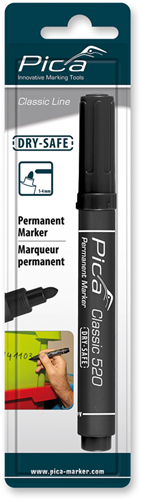 Pica 520 46 permanent marker | 1-4mm | rond | zwart | blister - pi52046sb