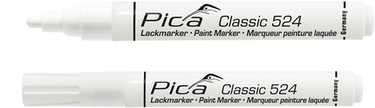 Pica 524 52 lakmarker | 2-4mm | ronde tip | wit | 10 stuks - pi52452