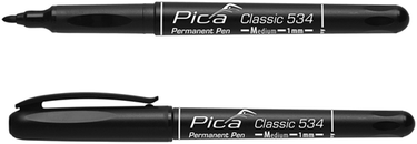 Pica 533 46 permanent pen | 0,7mm | rond | zwart | 10 stuks - pi53346