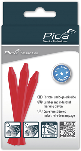 Afbeelding laden in galerijviewer, Pica 591 40 markeerkrijt eco | 11x110mm | rood | 12 stuks - pi59140
