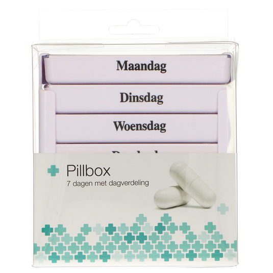 Jvdl pillendoos week 4 vakken per dag wit