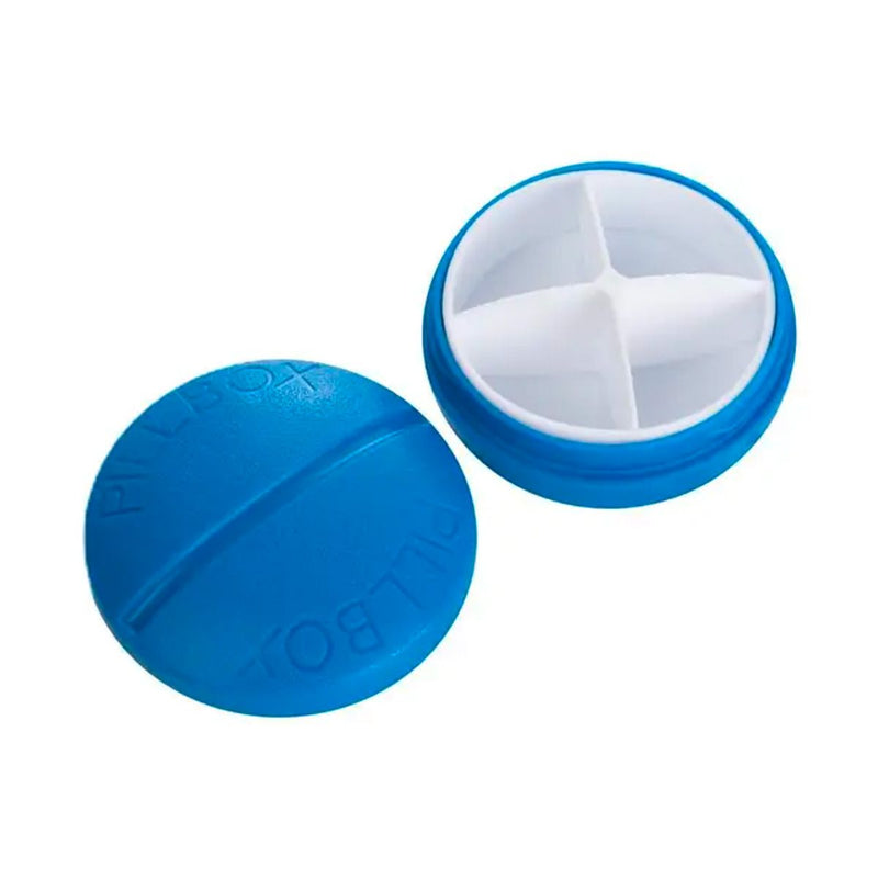 Afbeelding laden in galerijviewer, Jvdl pillendoos pillbox 4 vakken blauw
