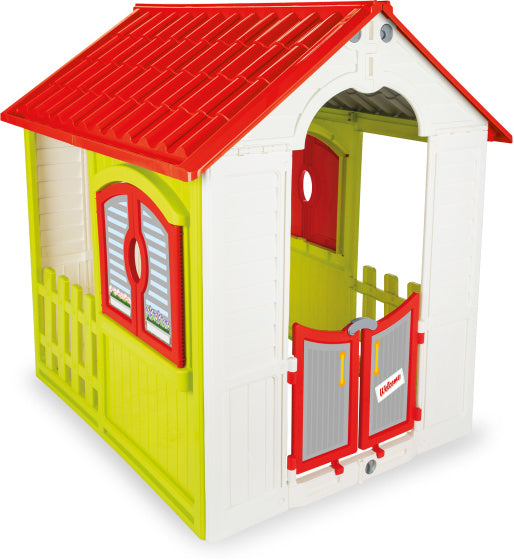Afbeelding laden in galerijviewer, Pilsan Opvouwbaar Speelhuisje 110 x 92 x 109 cm Groen Wit Rood
