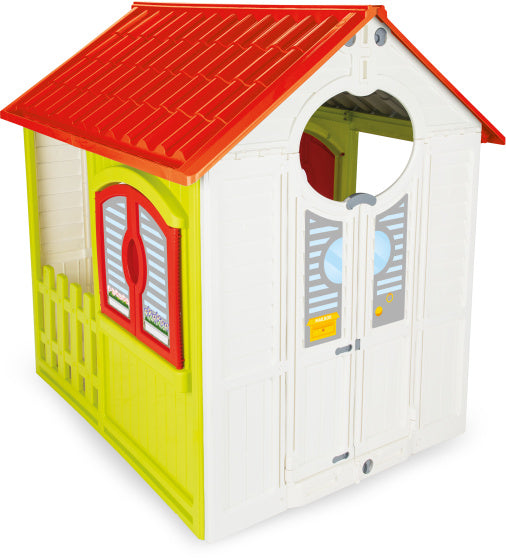 Afbeelding laden in galerijviewer, Pilsan Opvouwbaar Speelhuisje 110 x 92 x 109 cm Groen Wit Rood
