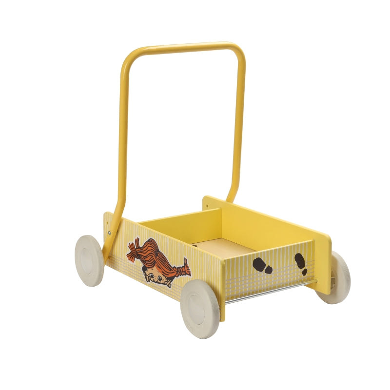 Afbeelding laden in galerijviewer, Kinderboekenlicenties pippi houten loopwagen geel
