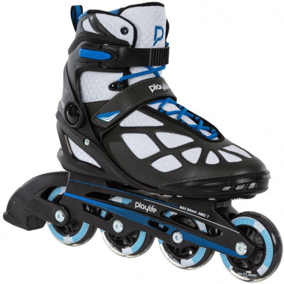Afbeelding laden in galerijviewer, Playlife Inline skates Black 80 softboot 82A zwart maat 45
